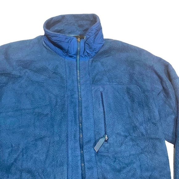 PATAGONIA Vintage Fleece Full Zip Jacket size Medium Navy Blue - Picture 3 of 5